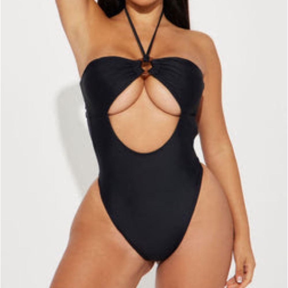 Fashion Nova Black One Piece Swimsuit